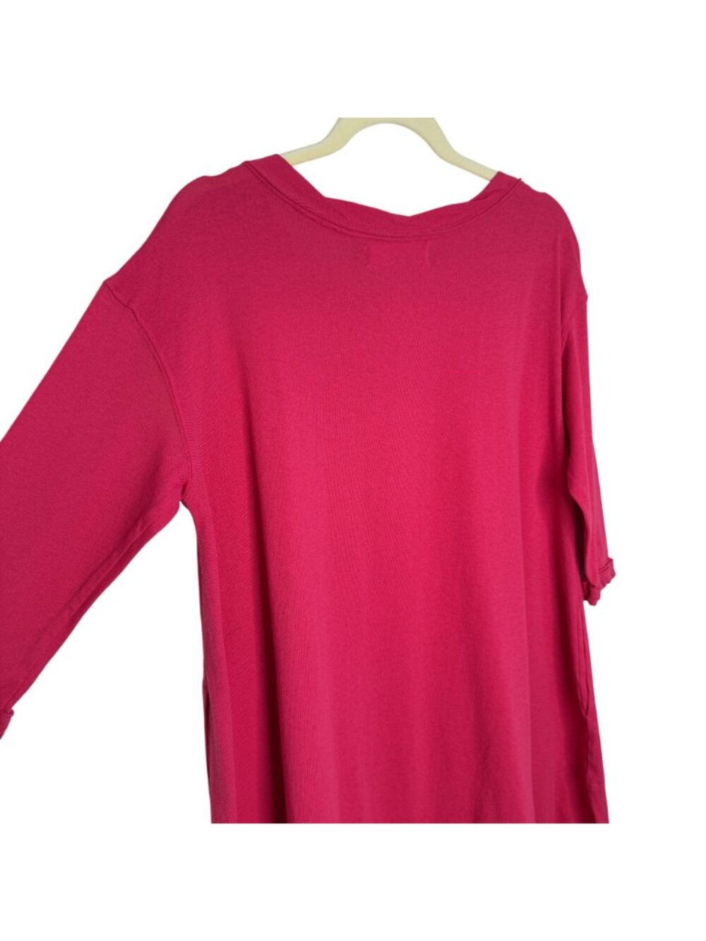 FP Beach Oversized Fuchsia 1/2 Sleeve Tunic Cover-Up, M - Picture 4 of 9